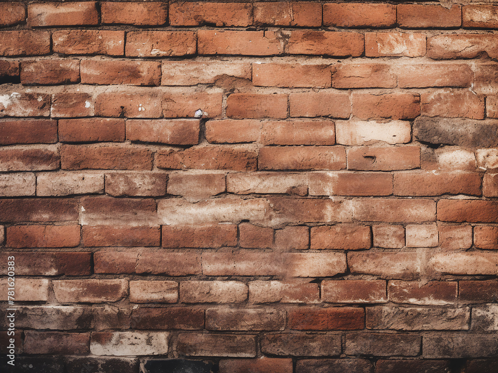 Fototapeta premium Background texture featuring vintage brick wall, adding character