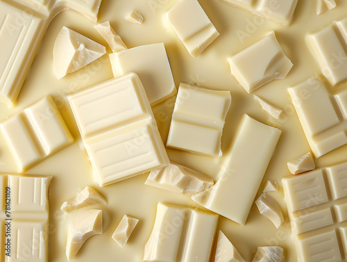 White chocolate from top down view