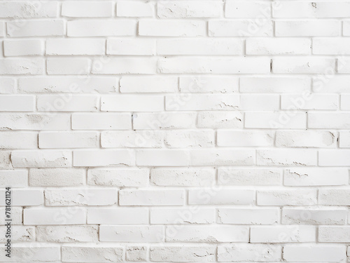 White brick wall texture creates the background