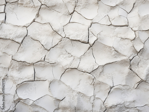 Textured white stone wall with visible cracks