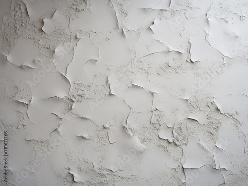 Surface of textured white wall with decorative plastering, seen in close-up