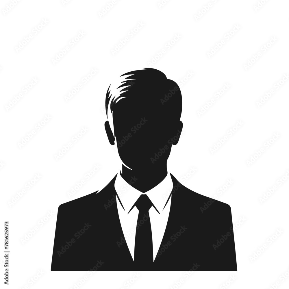 Businessman character design vector silhouette isolated on white background
Businessman character design vector silhouette isolated on white background