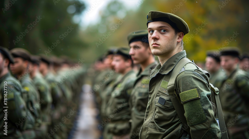 Soldados en Formación Militar