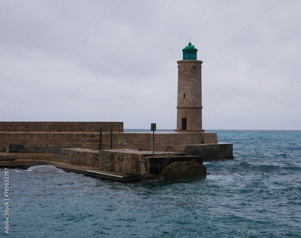 Lighthouse in the Mediterranean Sea, in the French town of Cassis