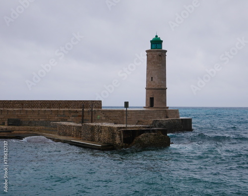 Lighthouse in the Mediterranean Sea, in the French town of Cassis
