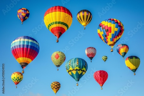 A group of hot air balloons are flying in the sky  AI