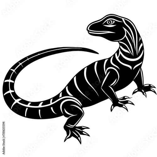 lizard on white background  illustration