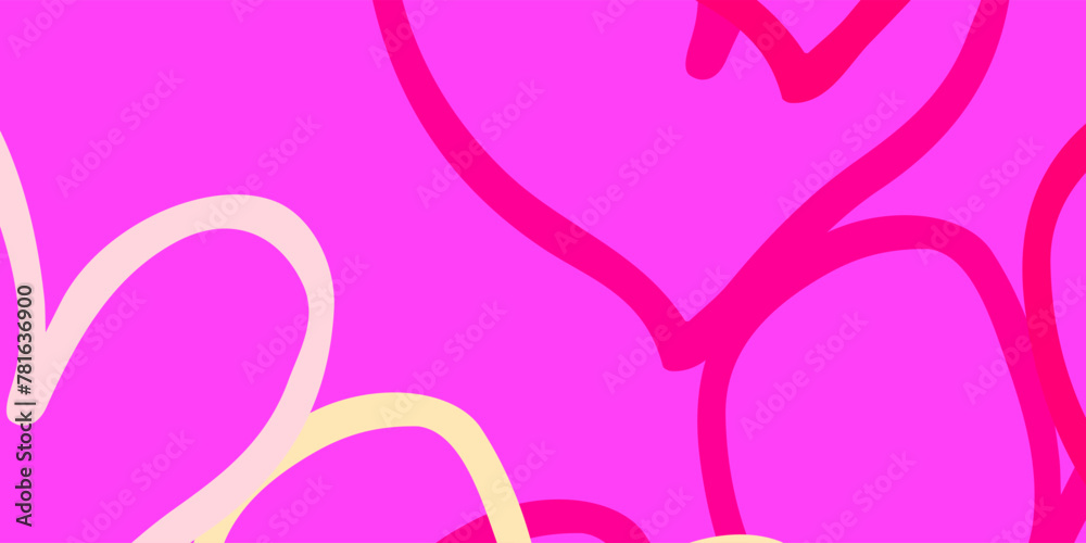 Fototapeta premium Light Pink, Yellow vector backdrop with sweet hearts.