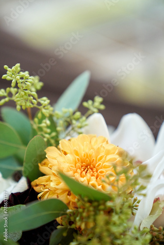 Obraz na płótnie wedding decorations flowers yellow decor