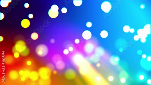 Bokeh particles with gradient background. Computer generated 3d render