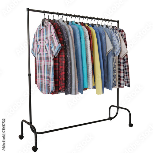 3D rendered hunger with clothes isolated on transparent background 