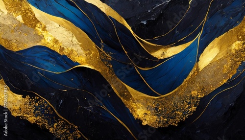 abstract premium vector gold wave pattern luxury background for websites black gold navy blue and white harmony elegant design element leaf wavy curve wallpaper minimal line illustration banner