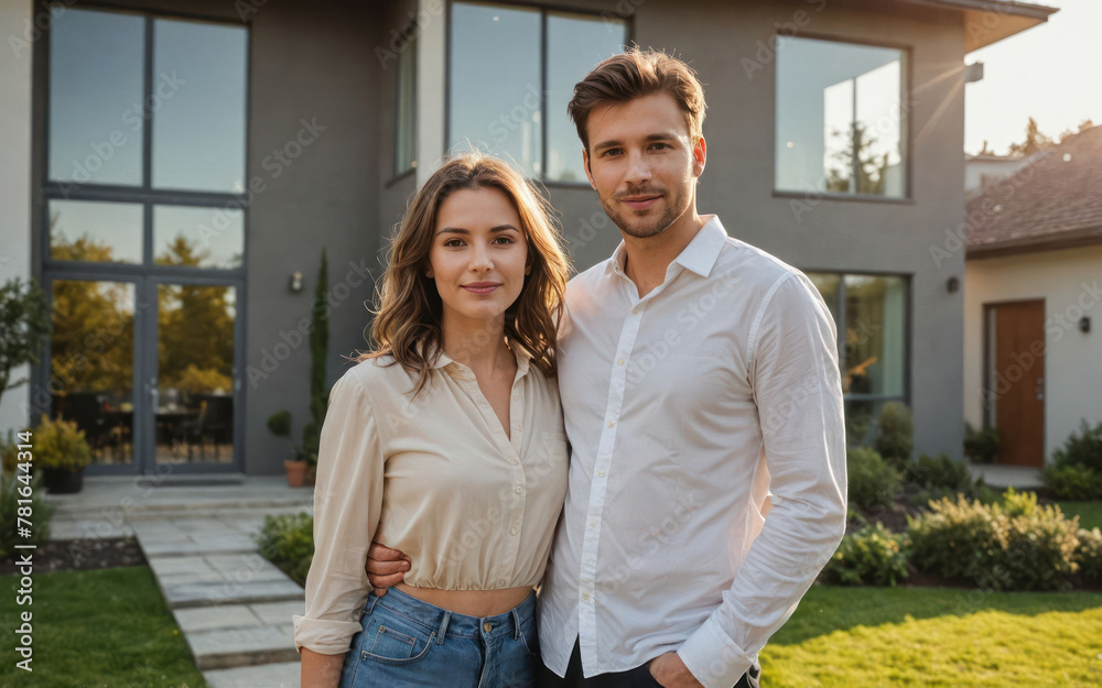 Couple bought a new apartment, the family is buying a house Couple bought a new apartment, the family is buying a house