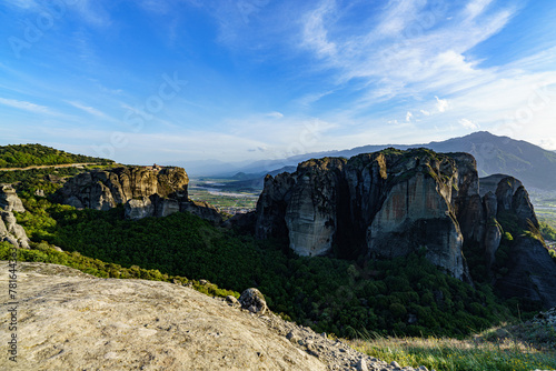 The Meteora is a rock formation in northwestern Greece, hosting one of the largest and most precipitously built complexes of Eastern Orthodox monasteries, second in importance only to Mount Athos. photo