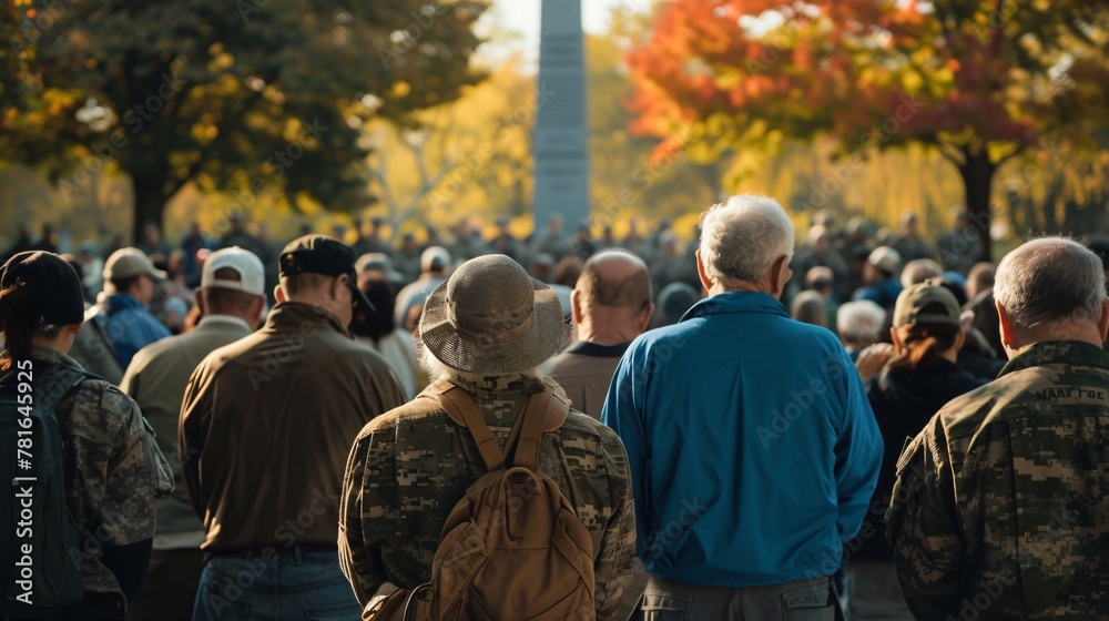 Praying At The Monument For The Soldiers Gone