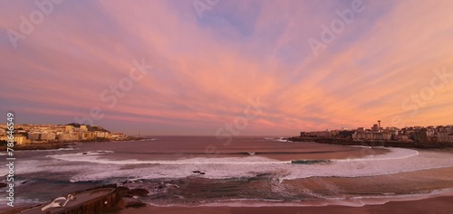 Panorámica de A Coruña desde la playa de Riazor, Galicia photo