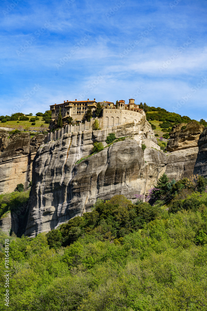 The Meteora is a rock formation in northwestern Greece, hosting one of the largest and most precipitously built complexes of Eastern Orthodox monasteries, second in importance only to Mount Athos.