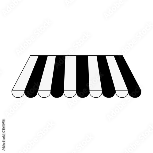Striped awnings