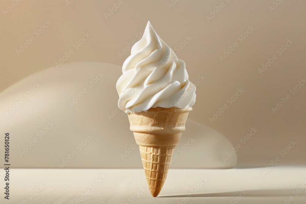 Tasty Mr. Graham's ice cream cone positioned on a subtle gradient background, creating space for personalized messaging Tasty Mr. Graham's ice cream cone positioned on a subtle gradient background, creating space for personalized messaging
