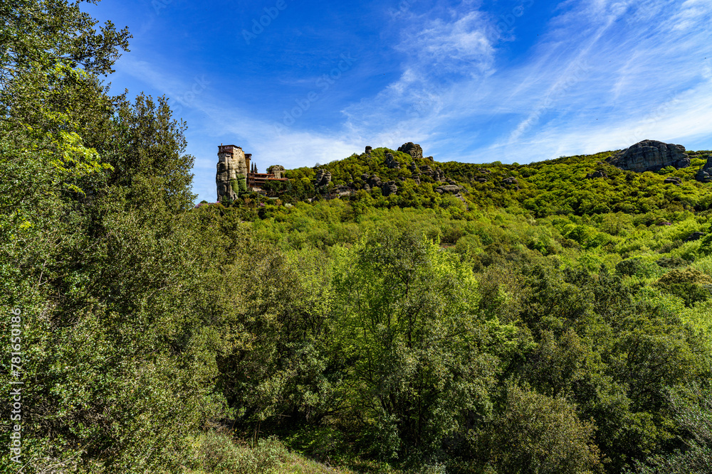 The Meteora is a rock formation in northwestern Greece, hosting one of the largest and most precipitously built complexes of Eastern Orthodox monasteries, second in importance only to Mount Athos.