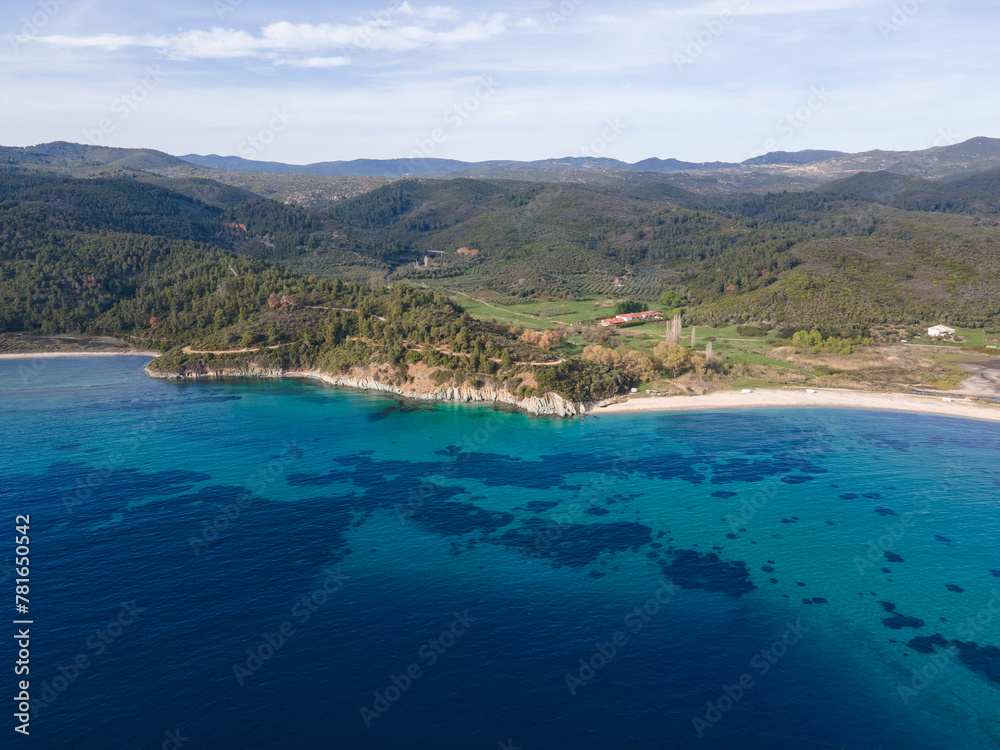 Sithonia coastline near Azapiko North Beach, Chalkidiki, Greece