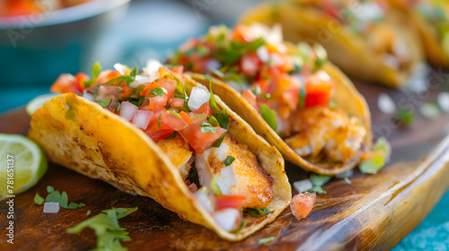 Delectable Chicken Tacos with Fresh Vegetables and Herbs