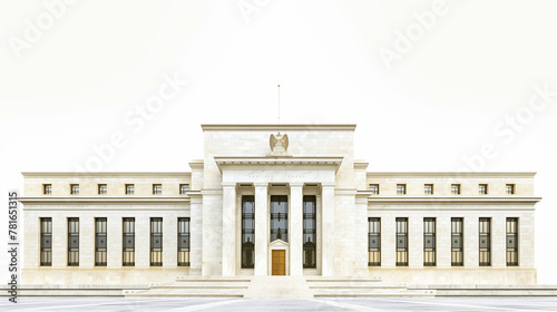 Sfondo per presentazione in ambito finanziario. Banca Centrale. Federal Reserve.