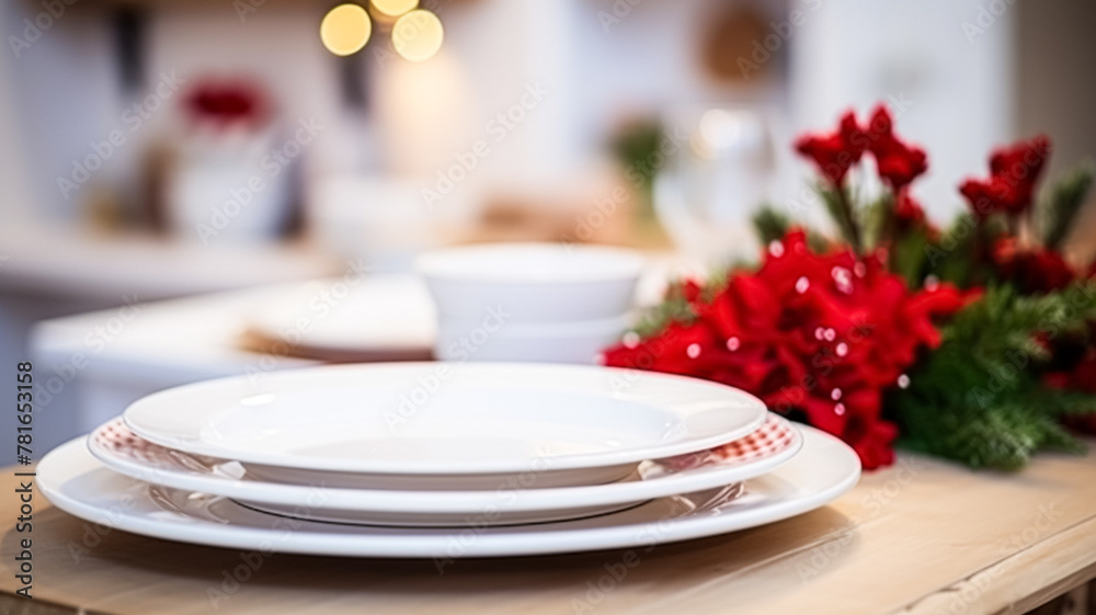 Dishware and crockery set for winter holiday family dinner, Christmas homeware decor for holidays in the English country house, gift set and home styling Dishware and crockery set for winter holiday family dinner, Christmas homeware decor for holidays in the English country house, gift set and home styling