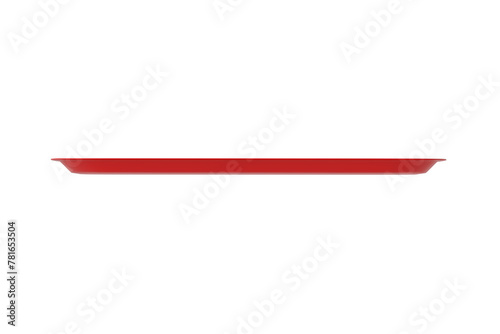 Photography Red salver isolated on white background. 3d render