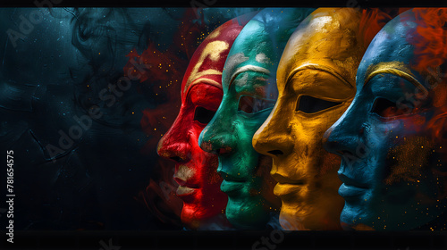 Drama Masks , colors
