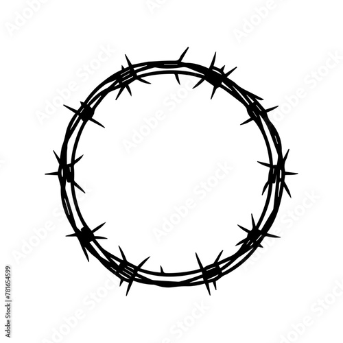 Circular barbed wire frame