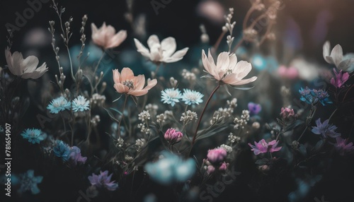 beautiful meadow full of spring flowers © Makayla