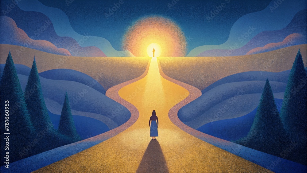 custom made wallpaper toronto digitalA turning point in the road with one path leading to darkness and the other to light represents the decision to repent and seek forgiveness.