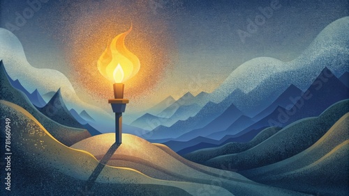 The lighting of a torch Just as a torch is lit to symbolize the start of a journey Jesus baptism serves as the lighting of his own torch as he