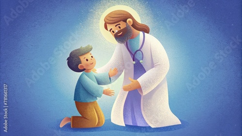 The Merciful Healer A doctor is shown tending to the sick and injured showing compassion and mercy towards those in need. This exemplifies the photo