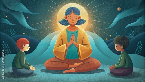 The Peacemaker A person is shown mediating a conflict between two others bringing them to a peaceful resolution. This illustration represents