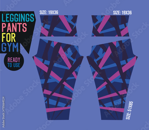 fitness leggings pants vector with mold and ready to use.eps