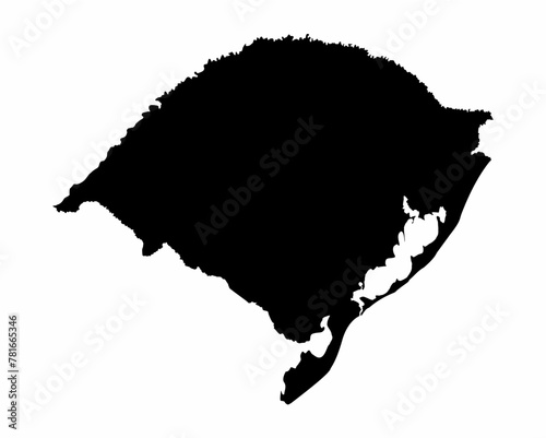 Rio Grande do Sul State silhouette map