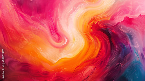 dynamic swirls of vibrant colors blending together on a canvas