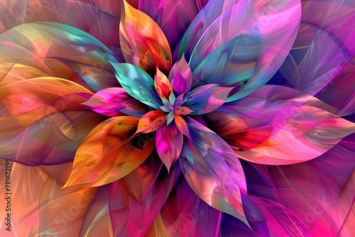 abstract colorful flower design vibrant and artistic floral pattern digital art