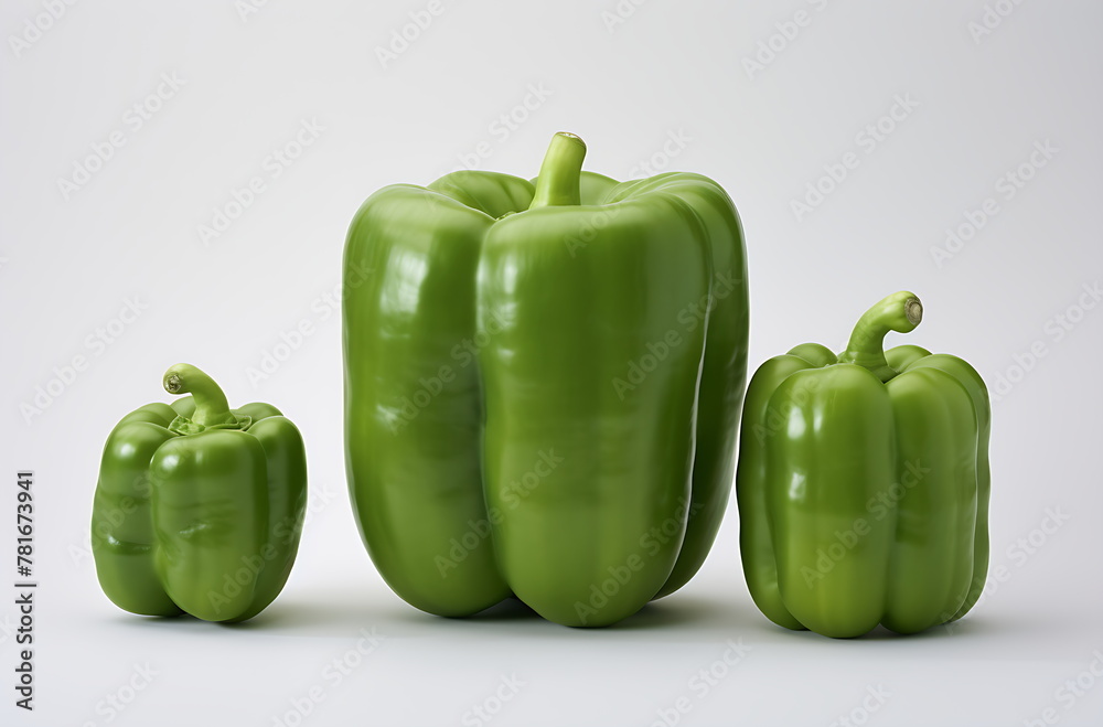 Fresh Green Peppers Background, generative ai Fresh Green Peppers Background, generative ai