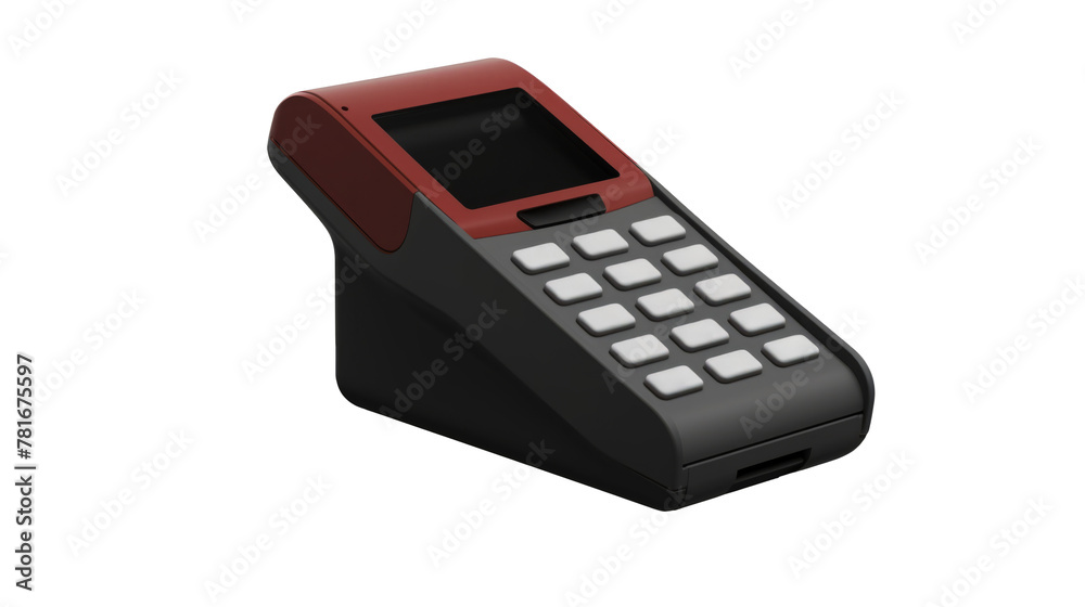 Modern Red and Black POS Terminal Modern Red and Black POS Terminal