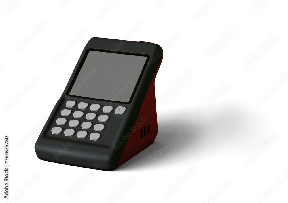 Red and Black Handheld Device Isolated Red and Black Handheld Device Isolated