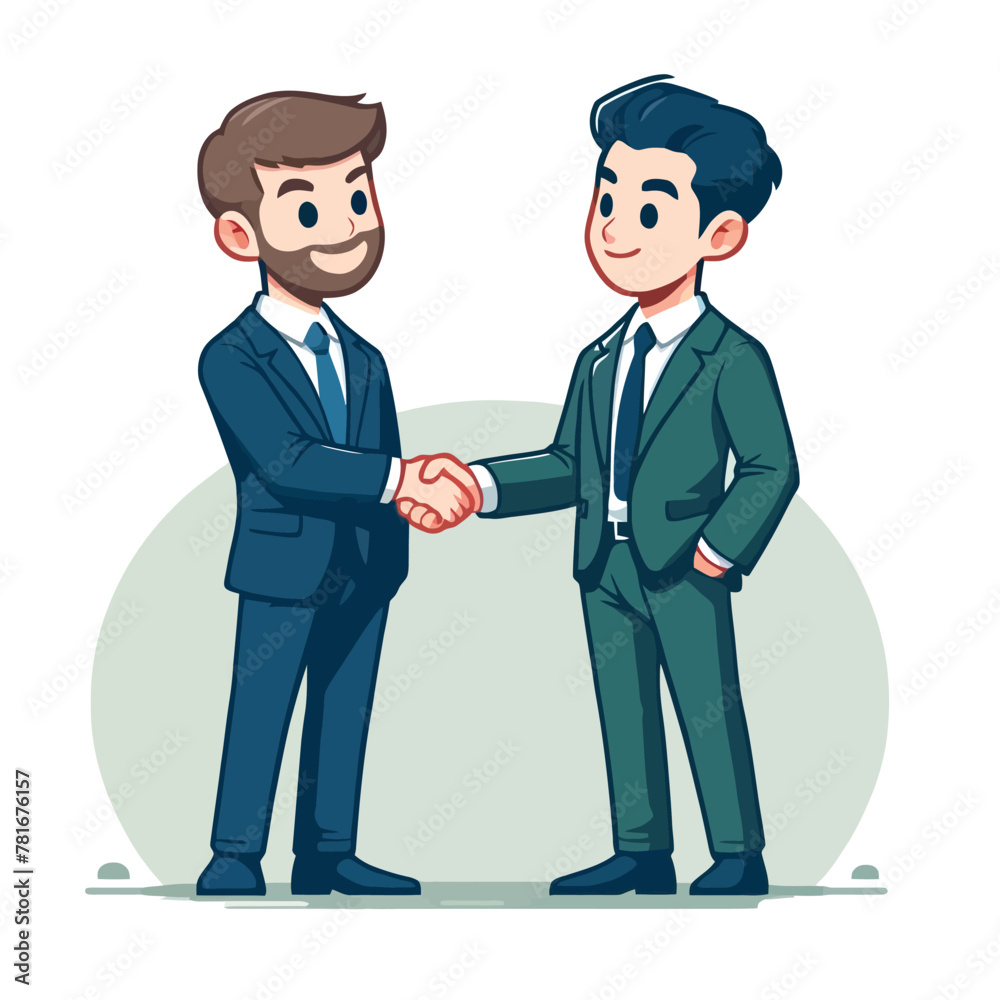 business deal in flat design illustration business deal in flat design illustration
