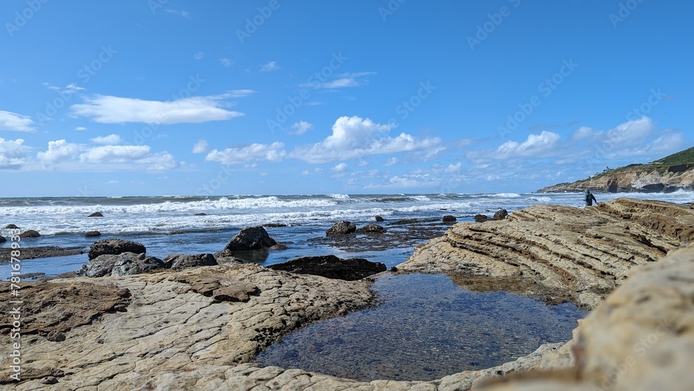 Sedimentary Rock at tide pools, Southern California