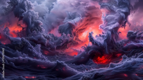 Stormy Ethereal: Apocalyptic Sky Seascape