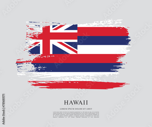 Flag of the State of Hawaii. United States of America