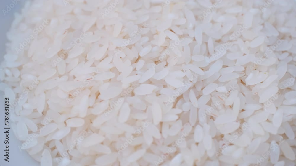 Rice in macro shot on 360 degree rotating floor Rice in macro shot on 360 degree rotating floor
