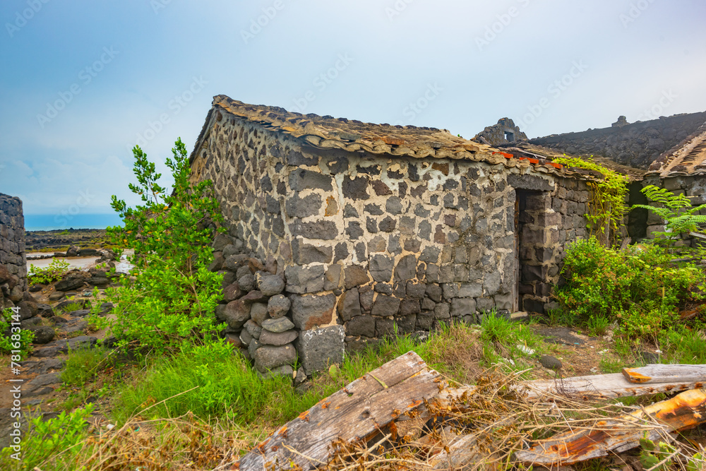 Stone houses and stone piles in the ancient salt fields of Yanding, Danzhou, Hainan, China Stone houses and stone piles in the ancient salt fields of Yanding, Danzhou, Hainan, China