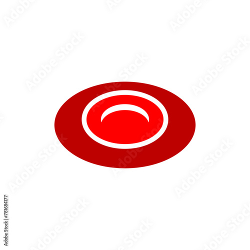 red blood cell smple logo vector icon